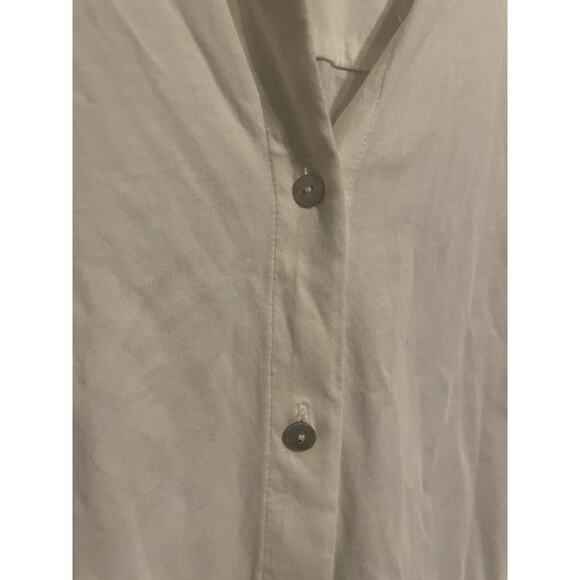 EILEEN FISHER mandarin collar jersey top in white size Small‎ womens Casual - Picture 4 of 9